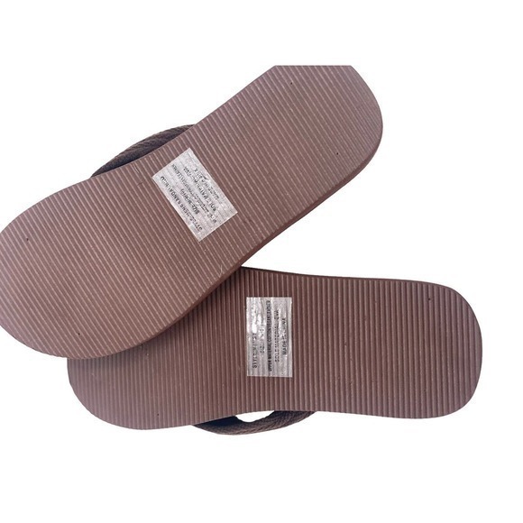 NEW Sole Mates‎ Men’s Flip Flops Sandals NEW Brown Size 9/10 - Picture 9 of 10